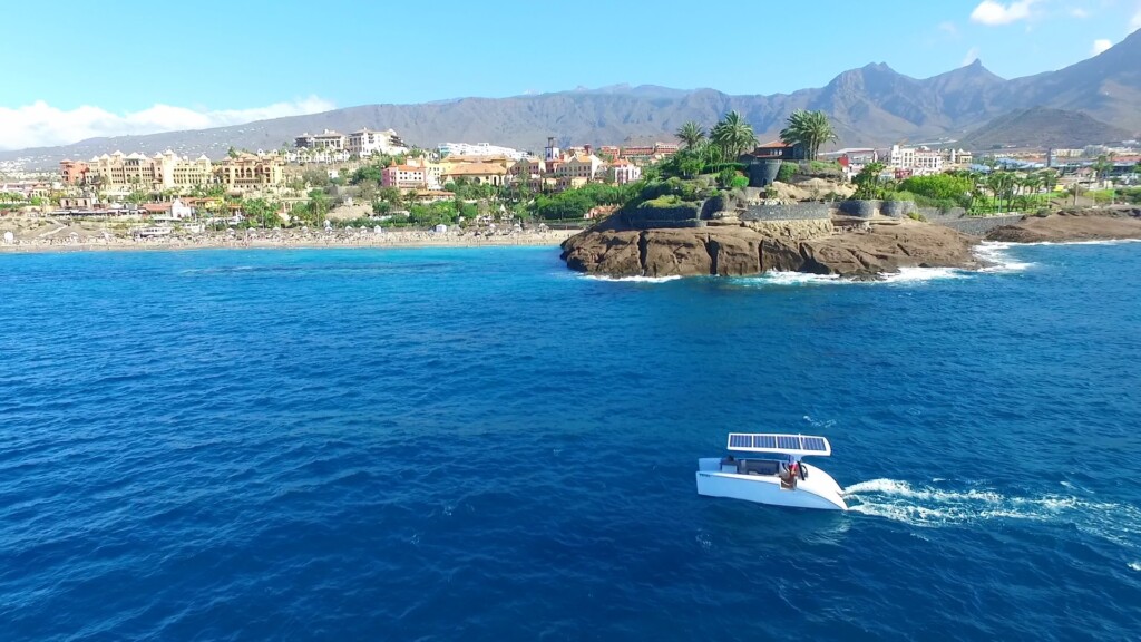 Solliner Solar Boat on sea